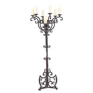 Candelabro de Piso de Hierro Forjado a Mano de Múltiples Niveles Diseñado para una Mejora Dramática del Hogar y una Atmósfera de Eventos Lujosa - Product Image 5