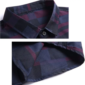 เสื้อเชิ้ตผู้ชายแขนสั้นแบบติดกระดุมสำหรับใส่ทำงานแบบลำลองเสื้อเชิ้ตสีพื้นสำหรับฤดูหนาว - Product Image 5