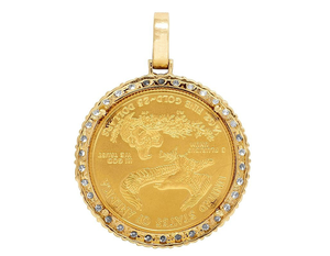 S925 Sterling Silver Luxury Moissanite Diamond Fine Jewelry Lady Liberty Coin Pendentifs & Charms - Product Image 4