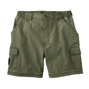 Pantalones Cortos Cargo Casuales para Hombre, Cómodos, 100% Algodón, Tela Oxford, Sólidos, con Botones, Cintura Elástica, Antiarrugas, Secado Rápido, OEM - Product Image 5