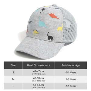 1PC <b>Toddler</b> Baseball <b>Hat</b> Printed Cute Dinosaur Kids <b>Sun</b> Cap Baby <b>Boys</b> Girls Adjustable Casual Quick Drying <b>Hat</b> Age 0-5Y - Product Image 4