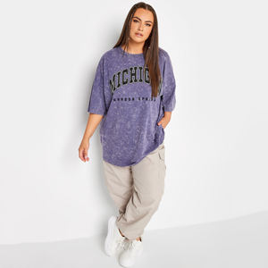 เสื้อยืดสตรีทแวร์ผ้าฝ้ายหนาแขนครึ่งฤดูร้อนเสื้อยืดวินเทจสีพื้นไซส์ใหญ่พิเศษสำหรับผู้หญิงใช้ได้ทั้งชายและหญิง - Product Image 3