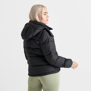 Chaqueta acolchada con capucha de algodón para todas las estaciones para mujer Logo impreso transpirable impermeable a prueba de viento para Otoño Invierno - Product Image 4