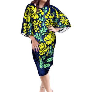 Robe papillon pour femmes, best-seller, vêtements de club, logo personnalisé, impression par sublimation, col rond, île polynésienne - Product Image 5