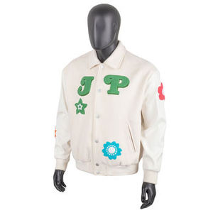 Chaqueta Universitaria Corta Marrón para Mujer, Bordado Audaz, Parches Legendarios, Chaqueta Bomber Letterman, Ropa de Calle, Ropa Deportiva de Béisbol - Product Image 4