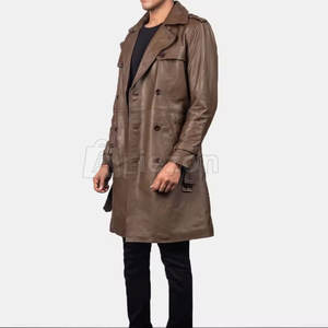 Manteau en cuir moderne pour hommes Manteau en cuir d'hiver élégant et couvrant tout le corps Manteau en cuir fabriqué au Pakistan - Product Image 2