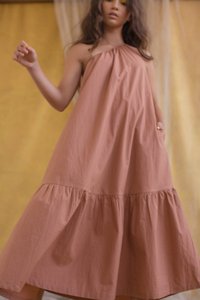 Nouvelle fonctionnalité été dames solide cheville une épaule Maxi robe rayonne tissu Floral Maxi sans manches femmes décontracté Maxi robe - Product Image 5