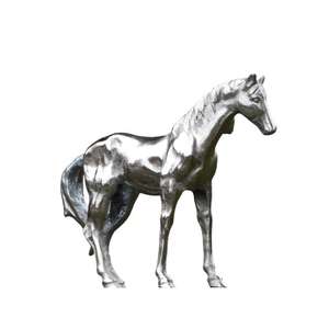 Sculpture de cheval haut de gamme Position debout solide grande taille personnalisée Statue de cheval en aluminium et Figurine modèle pour la décoration - Product Image 1