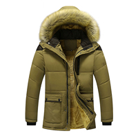 Parka d'hiver pour homme avec capuche thermique en polaire enduite, logo frontal, séchage rapide, écologique, réversible, antibactérien, col montant