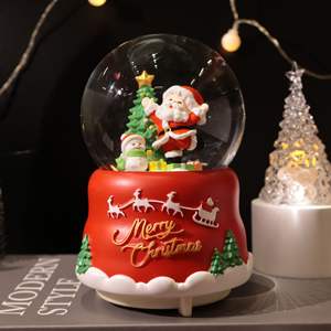 Bola <span class=keywords><strong>de</strong></span> cristal <span class=keywords><strong>de</strong></span> Navidad Globo <span class=keywords><strong>de</strong></span> <span class=keywords><strong>nieve</strong></span> <span class=keywords><strong>con</strong></span> Papá Noel Muñeco <span class=keywords><strong>de</strong></span> <span class=keywords><strong>nieve</strong></span> Árbol <span class=keywords><strong>de</strong></span> Navidad Escena interior Decoración del hogar Ornamento - Product Image 5