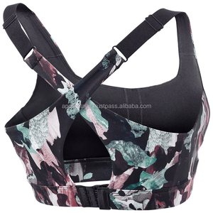 Offre Spéciale soutiens-gorge de sport pour femmes col en U séchage rapide vêtements de Fitness couleur unie sans manches soutien-gorge à glissière grande taille réversible léger - Product Image 4