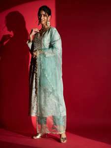 Latest Women's Cotton <b>Kurti</b> and Rayon Pant with Dupatta Indian & Pakistani Clothing at Wholesale Price Direct From India - Product Image 4