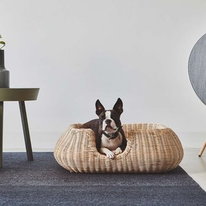 Modern Designer Rattan Dog Bed With Mattress <b>Pillow</b> Cheapest Rattan Beds for Dogs Customized Private Brand Accepted - Product Image 6