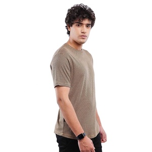 เสื้อยืดคอกลมแขนสามส่วนสำหรับผู้ชายเสื้อยืดลำลองพิมพ์ลายผ้าฝ้ายโพลีเอสเตอร์ทันสมัย - Product Image 2