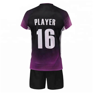 100% Ensemble de sport de volley-ball en polyester doux au toucher Maillot à manches courtes et coupe flexible confort toute la journée - Product Image 6