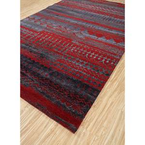 Alfombra Kavi de Lana y Seda de Bambú Anudada a Mano, Patrón Geométrico Clásico en Rojo Naranja, Rectangular 9x12, Alfombras de Pasillo para el Hogar-Esk-663 - Product Image 2