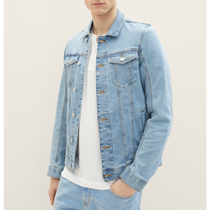 Veste en jean élégante pour hommes avec col montant 100% coton dernière conception de qualité prix de gros - Product Image 2