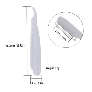 Maquinilla de afeitar de una sola hoja de afeitar Maquinilla plegable barata con mango de plástico Fábrica de afeitadora de peluquero - Product Image 3
