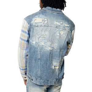 Conjunto de chaqueta y pantalones vaqueros para hombre de venta directa de fábrica de Pakistán, novedad de 2024, conjunto de chaqueta y pantalones vaqueros para hombre de Color sólido - Product Image 3