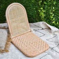 Chaise en rotin pliable artisanale avec dossier réglable Siège bas portable pour la relaxation intérieure et extérieure du Vietnam
