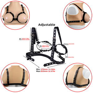 Set di Cinghie in Pelle per Bondage Femminile, <span class=keywords><strong>Lingerie</strong></span> Sexy SM, Accessori Fetish Gotici per Donne - Product Image 6