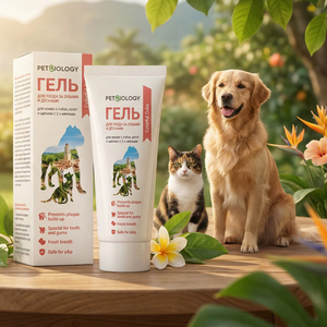 Gel dentaire avancé PETBIOLOGY – Chiens et chats, 75 ml - Product Image 1