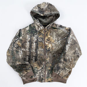 Alta calidad 350 Gsm Camo Hoodies cremallera diseño personalizado Negro hombres Boxy Fit sudaderas invierno a granel al por mayor para estilo cómodo - Product Image 1