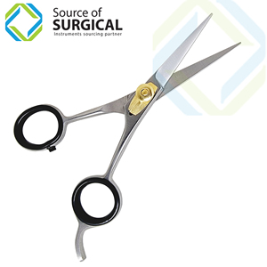 Pet Grooming Scissors Titanium Coated Stainless Steel Right-Handed Medium Handle Professional Dog Cat Straight Curved Blending - Product Image 3