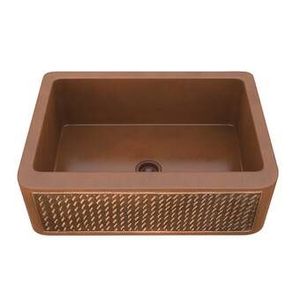 Elegante diseño de fregadero de cocina de cobre para cocina de granja rústica tradicional con aspecto de acabado artesanal - Product Image 2