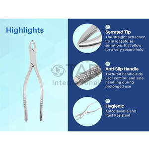 Fórceps de extracción de dientes dentales de primera calidad, incisivos, caninos, premolares, dientes superiores e inferiores, extracción oral, instrumentos médicos - Product Image 6
