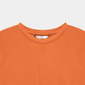 T-shirts de mode en coton pour femmes de couleur orange LOGO personnalisé T-shirts pour femmes de mode d'été les plus vendus - Product Image 4