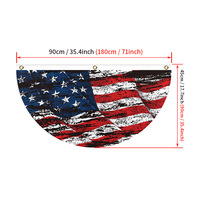 Drapeau d'Italie décoratif 1,5x3 pieds (45x90cm) – Guirlande en polyester 100D – Bannière de supporter – Drapeau semi-plissé USA