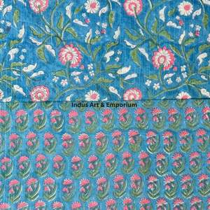 Tissu en coton imprimé à la main, 60x60, tissu de course, imprimé traditionnel de Jaipur, tissu en coton - Product Image 6