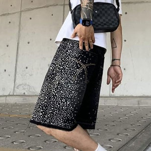 Custom Color <b>Men</b> Rhinestone Shorts For Sale Made In Pakistan New Style Custom Made <b>Men</b> Rhinestone Shorts - Product Image 6