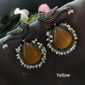 Pendientes de plata Réplicaa, pendientes elegantes de pájaro, pendientes elegantes con ropa para niñas, ropa de fiesta Cascul - Product Image 4