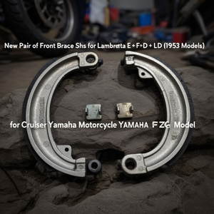 ผ้าเบรกหน้าคู่ใหม่สำหรับ Lambretta E + F + D + LD (รุ่นปี 1953) สำหรับรถมอเตอร์ไซค์ Cruiser Yamaha รุ่น YAMAHA FZ6 - Product Image 3
