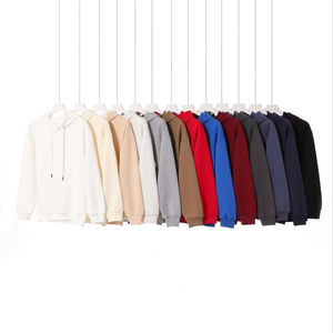 เสื้อฮู้ดขนแกะจิ้งจอก400สำหรับผู้ชายผ้าฝ้าย GSM ผสมสีเงิน - Product Image 2