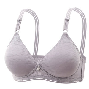 Sujetadores deportivos de Yoga de realce de malla Sexy para mujer de talla grande Sujetador deportivo transpirable sin costuras al aire libre con logotipo frontal Precio de estilo simple - Product Image 2