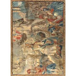 European Brussels <b>Wall</b> <b>Decor</b> Fabric 1600s Scenic Pattern - Product Image 1