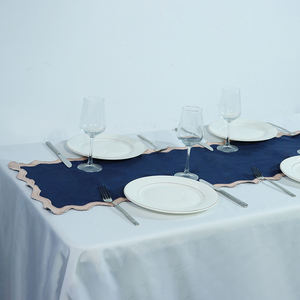 Chemin de table en lin imprimé floral Long Style rustique pour la maison Hôtel ou ferme Mariages Technique tissée - Product Image 2