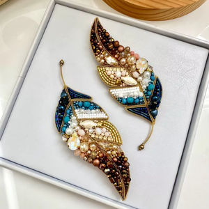 Broches de cuentas de diseñador hechos a mano, forma de color personalizada, estilos antiguos/modernos/tradicionales, accesorios de alta calidad únicos - Product Image 1