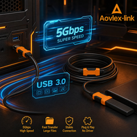 USB3.0 tipo A macho a hembra extensor repetidor Cable USB 3,0 Cable de extensión