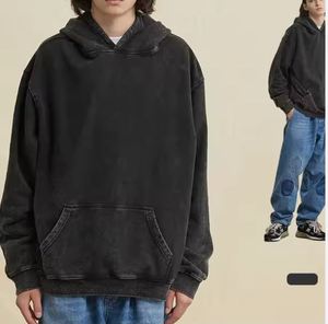 Sudadera con Capucha Personalizada con Logotipo, para Hombre, Estilo Vintage Lavado, Invierno, Color Sólido, 100% Algodón, Unisex, Corte Regular, Sudadera Lisa con Efecto Ácido - Product Image 1