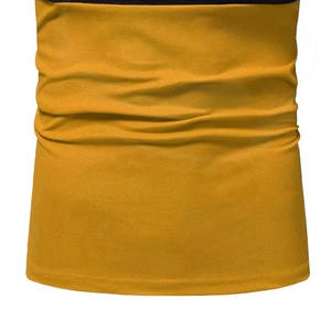 Marque de luxe pour hommes polos pour hommes Offre Spéciale chemises de couleur unie à demi-manches avec bouton rabattu tricoté formel - Product Image 5