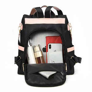 Bolso de viaje de un solo hombro Pequeño antirrobo Nylon Mochila para mujer Monedero de moda con cierre de cremallera por damas - Product Image 3