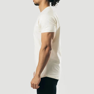 T-shirt pour homme en coton lourd 100% biologique, tricoté, de haute qualité, surdimensionné, avec logo personnalisé, durable, respirant, respectueux de l'environnement, Ringers - Product Image 6