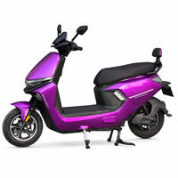 Moto de tourisme pour adultes 1000W 60V20Ah avec freins à disque avant et à tambour arrière, 45 km/h, violette