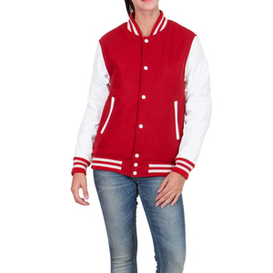 Top Trending Custom Logo 100% Algodón Fleece Cropped Mujeres Varsity Chaquetas 2025 Ladies University Chaquetas - Product Image 1