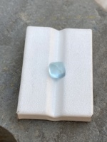 Piedra Preciosa Suelta de Aguamarina Natural de 2.35 Quilates, 7mm, Forma de Cojín, Color y Calidad Excelentes para Joyería