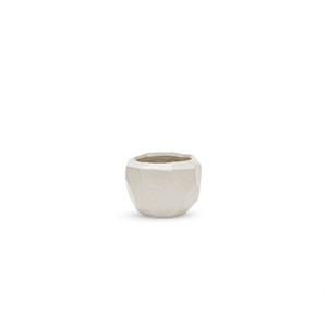 CGB3903WT - <b>Small</b> White Geometric <b>Pot</b> - 4 W x 2.75 H - Product Image 1